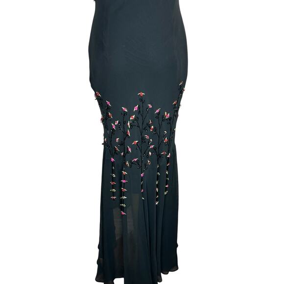 Sue Wong Vintage Nocturne Silk Chiffon Lace Embellished Whimsigoth Dress Size 4 - Picture 6 of 12